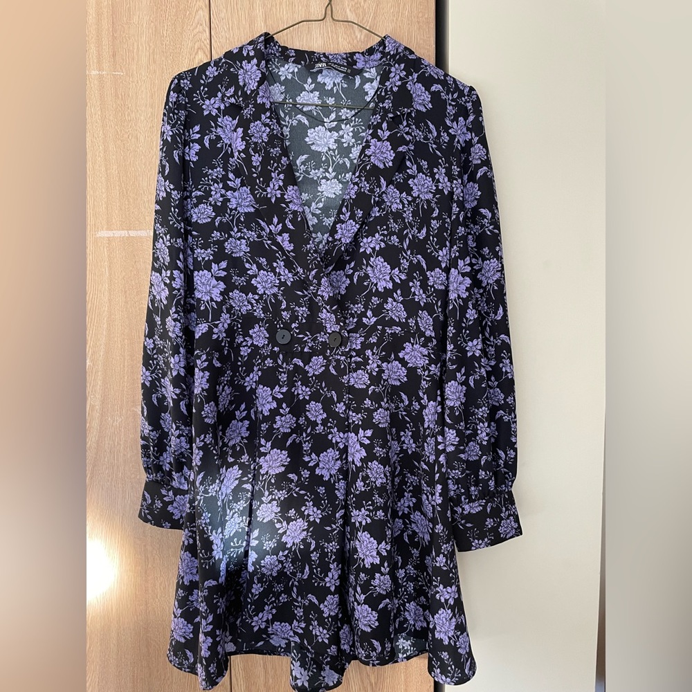 Zara purple floral dress